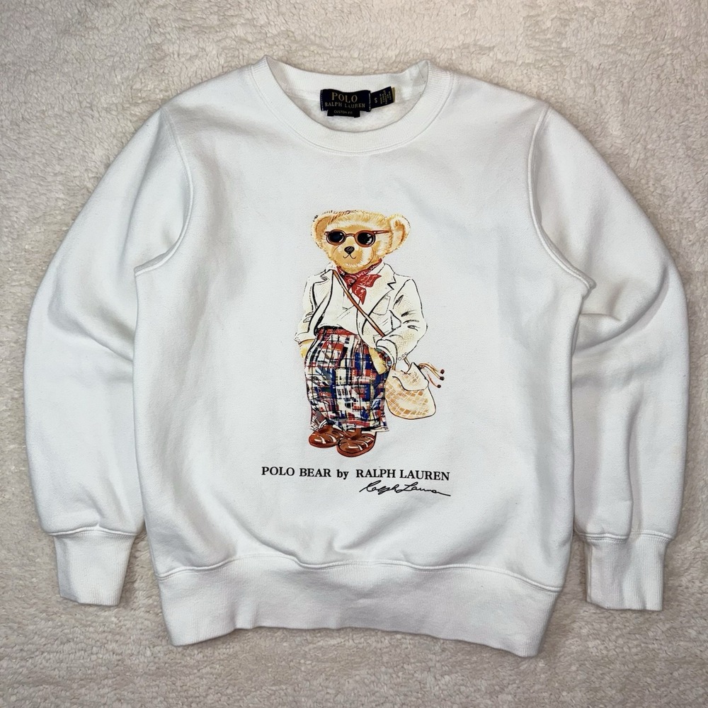 Polo by Ralph Lauren White Polo Bear Graphic Sweatshirt